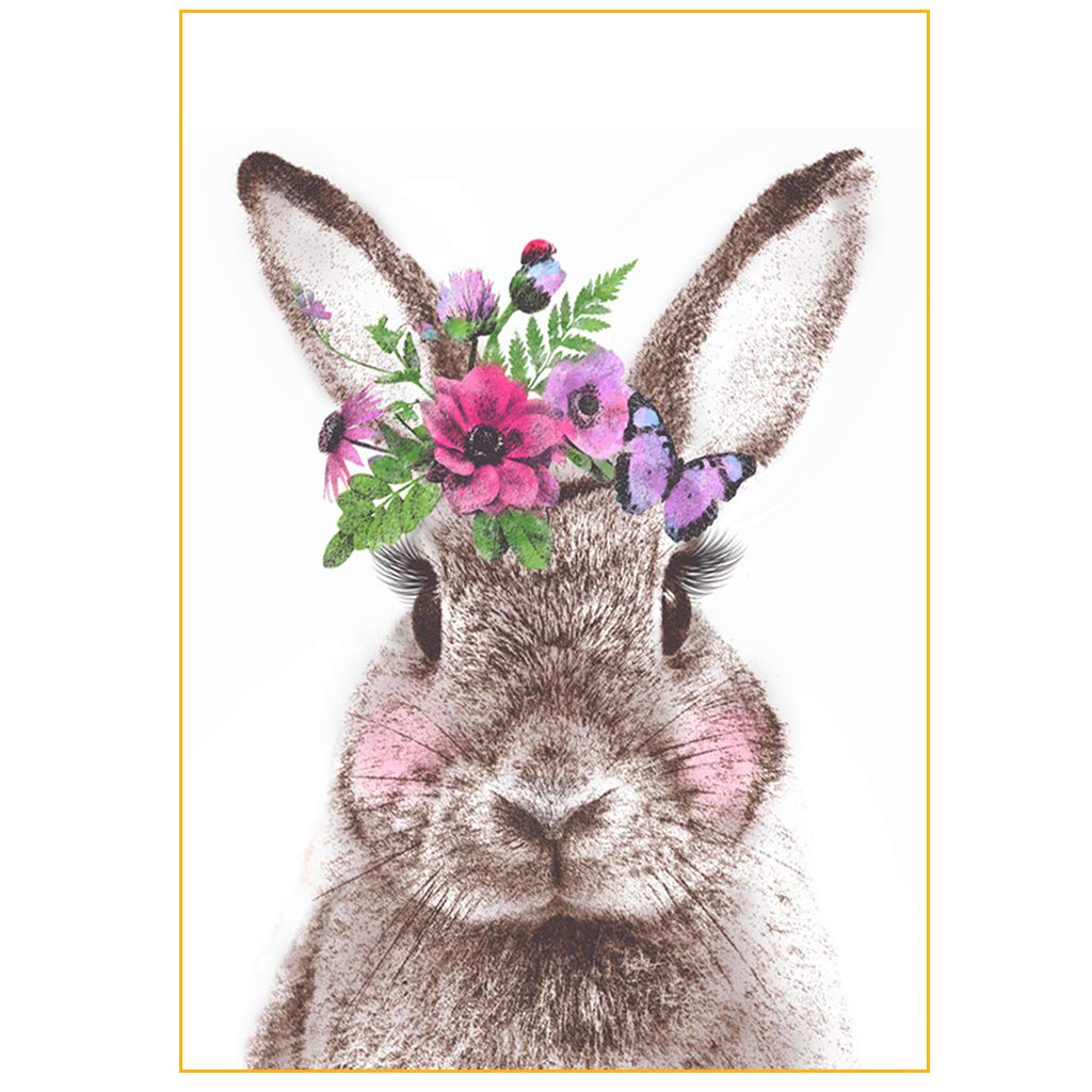 Diamond Painting Kits Rabbit Rhinestone Embroidery Full Drill Painting DIY Arts Craft Cross Stitch for Children Stitch by Numbers for Home Wall Decor Adults and Kids 30x40cm Rabbit Diamond Art