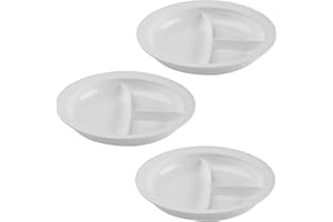 Providence Spillproof Partitioned Plate - 9" White (3-Pack)