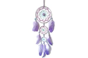 SOYUZU Purple Dream Catcher Feather Dream Catchers for Bedroom Adult Dream Catcher for Wall Hanging Decor Art Ornaments Crafts