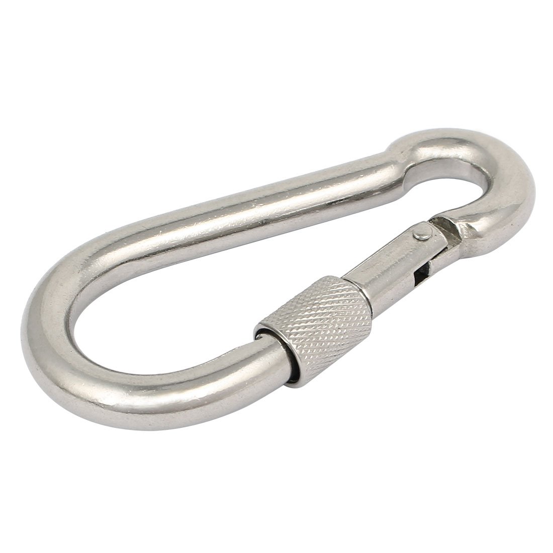 sourcingmap M10x102mm 304 Stainless Steel Spring Loaded Gate Screw Lock Snap Hook