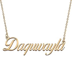 HUAN XUN Customized Custom Simple Any Name Necklace