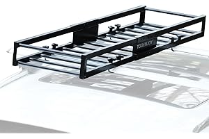 TOOENJOY 59" x 15.5" x 5" Skinny Roof Cargo Carrier Basket, Heavy Duty Roof Rack Luggage Holder for Car SUV and Pickup, 200 LBS Capacity