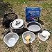 Junadael Lightweight Outdoor Camping Cookware Outdoor Hiking Picnic Travel Essential Pots and Pans Suit