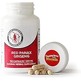 Dairyland Management LLC 100% Authentic Korean Red Panax Ginseng Capsules -500 mg. Potent Ground Ginseng Root Extract Powder - No Fillers, Binders or Other Additives. (150 ct)