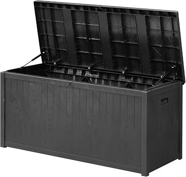 Water Resistant Box For Outdoor Outdoor Storage Container Black 1 X 50 X 60 Cm Poly Rattan Gecheer Garden Storage Chest Box Garden Outdoors Garden Storage Housing Psp Co Ir