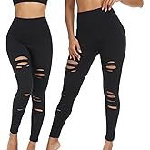 Ripped Warrior Legging for Women - High Waist Tummy Control Yoga Pants Workout Athletic Pants