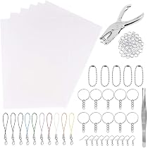 20 Llaveros De Acrílico Transparente DIY | Incluye Papel De Rascar Arcoíris Y Herramientas | Para Manualidades Y Proyectos Creativos