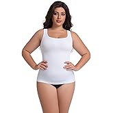 VanKee Tank Tops Scoop for Women Square Neck Compression Cami Shapewear Tummy Comtrol Slimming Seamless Body Shaper