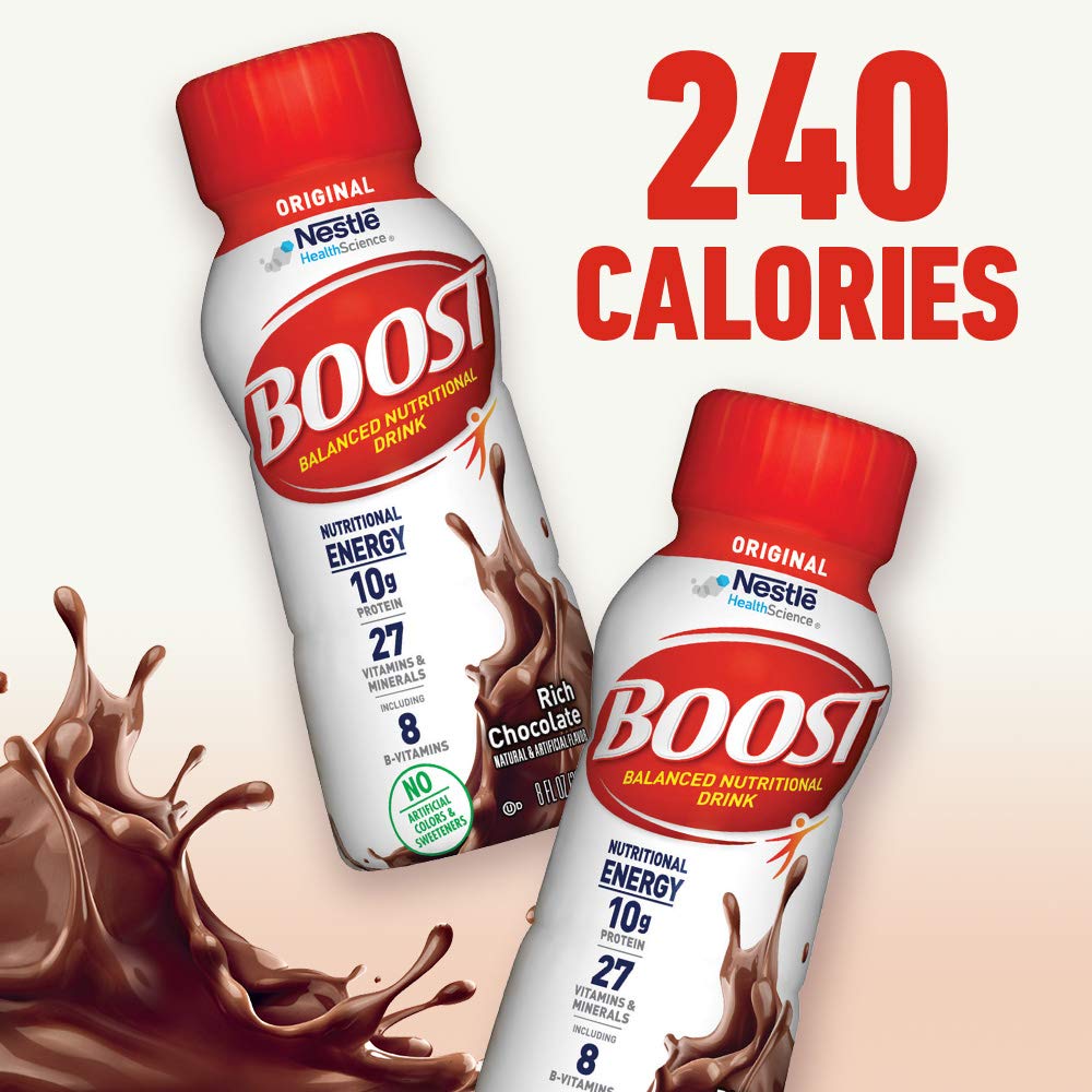 Boost Original Nutritional Drink, Rich Chocolate, 8 Fl Oz (Pack of 24) : Grocery & Gourmet Food