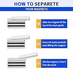 SRENMSMT Powerful Neodymium Bar Magnets, 6 Pack