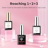 Modelones Pink Builder Gel with Base & Top Coat Set 3Pcs No Wipe Top Coat view 8