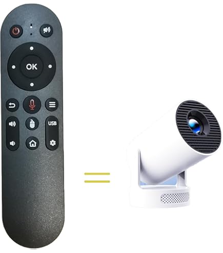 Replacement Remote For HY300 HY300Pro Mini Projector, Compatible With Magcubic HY300Pro, HIPPUS HY300Pro, Aubor HY300Pro, Xgody HY300Pro/Gimbal 3/Gimbal 5, Maypug P1 Mini, Salange, Nonete Projector