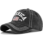 Cot-Oath Mens Baskeball Cap Women Hat American Flag Hat Unisex Adjustable Trucker Hat Retro Dad Mom Gift
