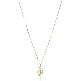 Amazon Collection Crystal Motif Necklace Pendant in Sterling Silver, 16" + 2" Extender