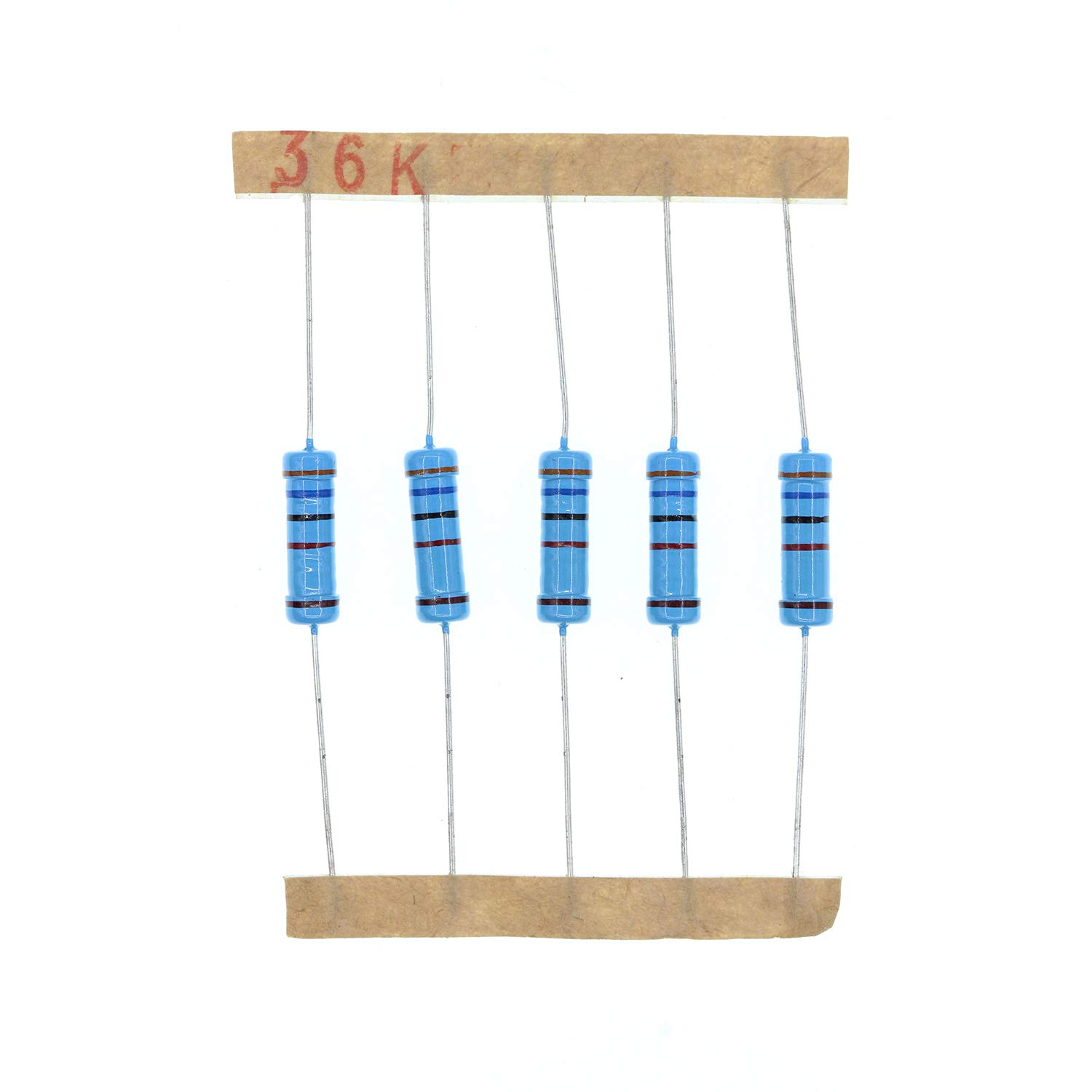 HUABAN 50PCS 2 Watts 2W 36K Ohm 1% Metal Film Resistor