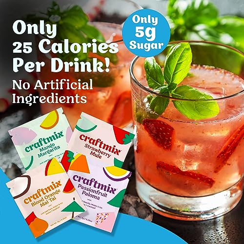 Craftmix Variety Pack, Makes 12 Drinks, Skinny Cocktail Mixers