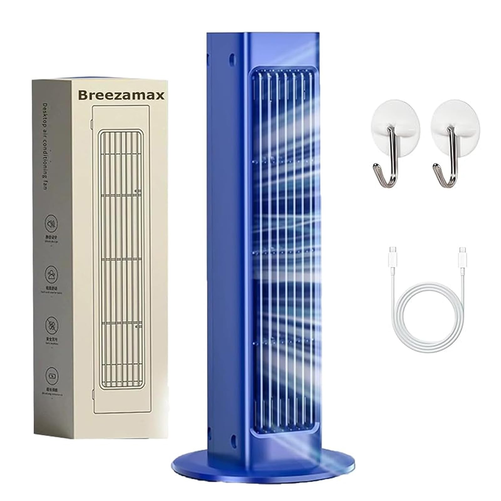 Air Cooler, Beat the Scorching Heat & Humidity Instantly, Ultra Quiet Energy Efficient, For Home Office Travel Outdoo (Blue Plug in No remote)