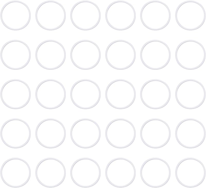 sourcing map Silicone O Rings 0.79" ID 0.91" OD 1/16" White VMQ Seal Gasket 30pk