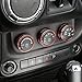 Air Conditioner Conditioning Twist Switch Ring Trim for 2011-2016 Jeep Wrangler JK JKU Compass Patriot (Red)