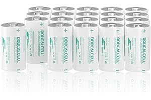 Doucalcell C Batteries 20 Pack, Max Power Hight Performance Alkaline 1.5V C Battery Long-Lasting & 10 -Year Shelf Life, C Cell Battery for Flashlights,Remotes,Clocks,Stereos,radios,etc.