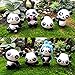 Unigift Set of 8 Cute Panda Toy Decoration Figurines Playset - Cake Decoration Bedroom Decoration