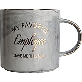 Boss Gift Ideas For Men-My Favorite Employee Gave Me This Coffee Mug 12 OZ-Funny Bosses Day Appreciation Present For Men Women, Thank You Gifts For Boss Male(Grey)