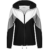 SoTeer Women's Waterproof Rain Jackets Lightweight Hooded Windbreaker Packable Active Outdoor Raincoat