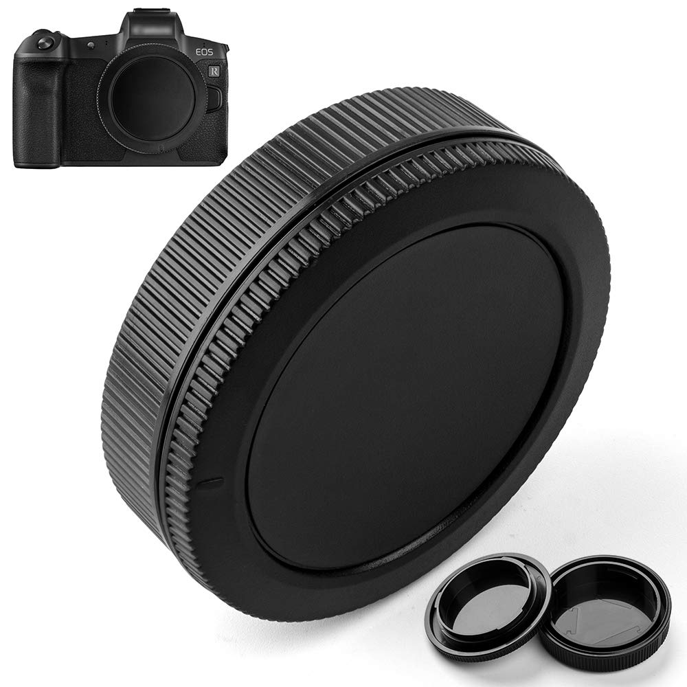 Fotover Body Cap and Rear Lens Cap Cover Replacement Set for Canon RF Mount Mirrorless Digital Camera & RF Mount Lens