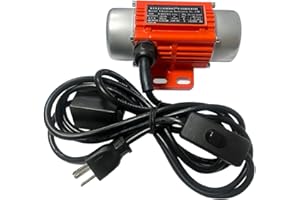 XINJIAHONG Concrete Vibrator Vibration Motor 88 LBS Force 3600 RPM Single-Phase AC110V Vibrating Motor with Power Plug for Shaker Table(40 Watts)