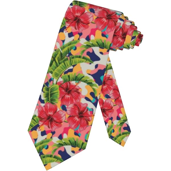 Tropical Ties For Men Skinny Slim Fashion Necktie For Men Novelty