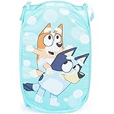 Jay Franco Bluey & Bingo Pop Up Hamper - Mesh Laundry Basket/Bag with Durable Handles - Storage for Clothes or Toys
