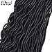 Lihui 3pcs/lot Faux Locs Crochet Hair Goddess Locs Crochet Hair For Black Women Synthetic Hair Curly Crochet Hair (20inch(3-PACKS), 1B)