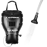 Extremus Rainbow Falls Camping Shower, 6.6 Gallons/25L Camp Shower Bag, Solar Heating PVC Bladder, Built in Thermometer, Mesh