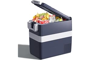 HCALORY 12 Volt Car Refrigerator 53QT(50L) Car Fridge Electric Cooler 12V/24V DC 110~240 Volt AC 12V Fridge Freezer 4℉~68℉ Portable Refrigerator for Camping,Truck,RV,Travel SUV Van Boat