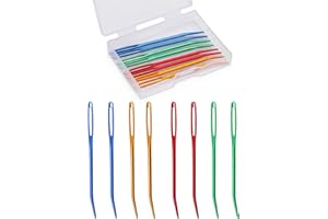 UOOU 8 Pcs Yarn Needles, Darning Needles for Yarn, Tapestry Needle, Large Eye Yarn Needles for Crocheting Knitting with Stora