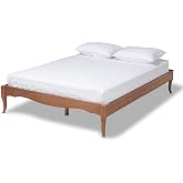 Baxton Studio Platform, Queen, Ash walnut
