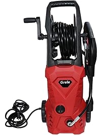 GRELE 3000PSI 2GPM Electric Pressure Washer with Hose Reel & 5 Extra Turbo Nozzle