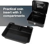Westcott Lockable Cash Box 20 cm Black with 2 Keys E-51001 view 2