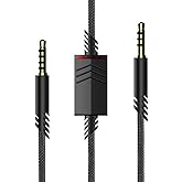 LecLooc Replacement A40 Cord Compatible with Astro Headset, Inline Mute Audio Cable for A10/A40/A40TR Gaming Headset, Fit for PS5, PS4, Xbox Controller 6.5 Feet