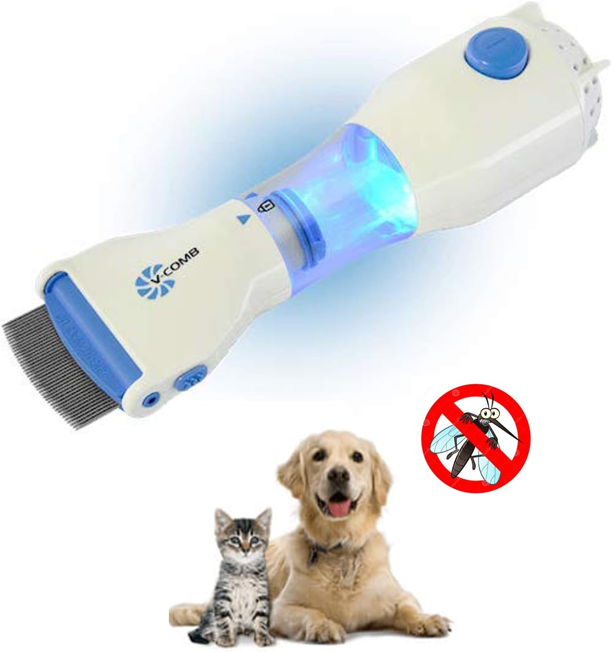 eSaverz Electric Flea Comb Healthy Treatment Best Solution for Dogs & Cats