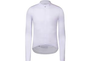 RISESBIK Men's Long Sleeve Cycling Jersey Zipper Pocket Lightweight Aero Race Fit Pro Road Bike, UPF 50+ Biking Cycling Shirt