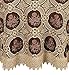 Simhomsen Vintage Burgundy Embroidered Lace Tablecloth Round 70 Inch