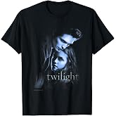 Twilight Main Poster Edward and Bella Blue Embrace Movie T-Shirt