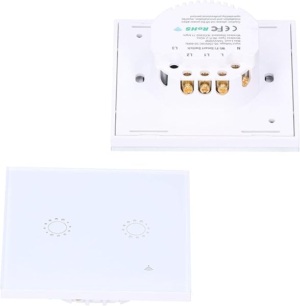 Smart Switch Smart WiFi Light Switch Funciona con Alexa Echo dot Google Home IFTTT Roqi y iOS Siri corriente nominal de 10A certificacin de producto CE FCC y ROHS enchufe del Reino Unido mate