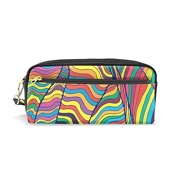 Amazon Vawa ペンケース カラフル 革 大容量 筆箱 高校生 おしゃれ