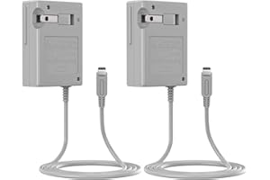 RuntoGOL 2Pcs 3DS XL Charger, AC Power Charger Replacement for 2DS 3DS Console,Power Cord for 3DS/3DSXL/New 3DS/New 3DS XL/2DS/2DSXL/DSi/DSiXL,100~240V Wall Plug