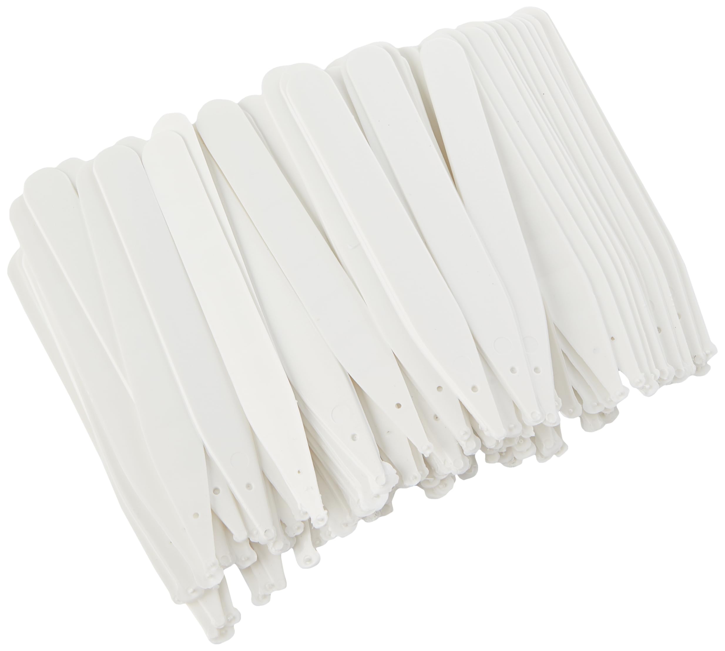 Merriway® BH01192 (100 Pcs) Plastic Plant Labels, White 150 mm (6 Inch) - Pack of 100 Pieces