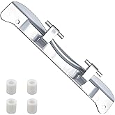 RUHUALIFE Dryer Washer Door Hinge with 4 Pin Caps Front Loader Dryer and Washer Door Hinge Compatible with Whirlpool Amana Maytag Crosley Replace#: W10208415 W10208414 W10208398