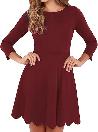 red skater dress with sleeves