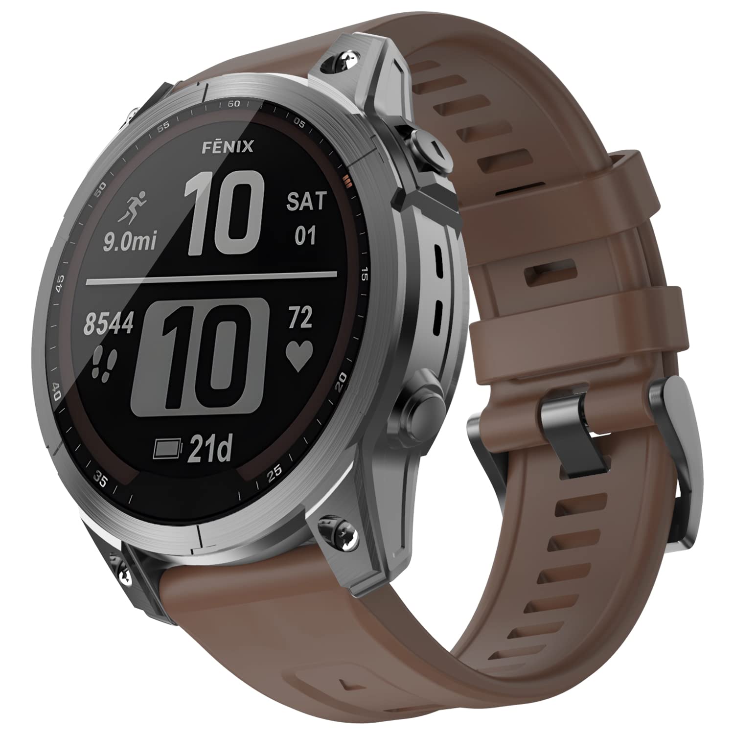 OVERSTEP Compatible for Garmin Fenix 7X Strap, 26mm Wide Soft Silicone Replacement Strap for Garmin Fenix 7X/Fenix 5X/Fenix 5X Plus/Fenix 6X/Fenix 6X Pro/Fenix 3/HR/Descent MK1/D2 Delta PX/D2 Charlie